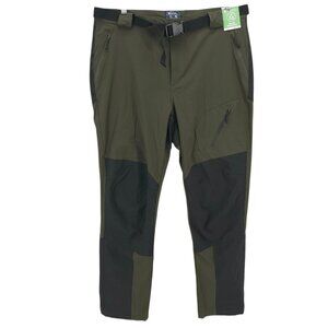 MOUNTAIN WAREHOUSE Forest Trekking Trousers Green Black Water Resistant 40x32